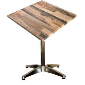 600mm Square Rustic Kansas Heat Proof Table Top on Standard Aluminium Base